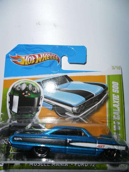 Hot Wheels 64 Ford Galaxie 2012 Ford Muscle Mania (mint on card )