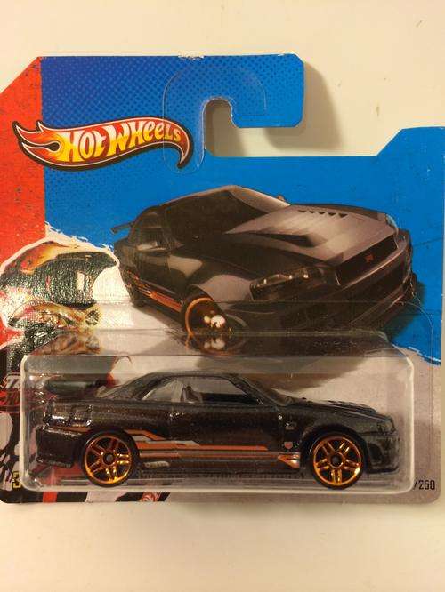 Hot Wheels Nissan Skyline GT-R (R34)2013 Hot Wheels HW Showroom Asphalt Assault - Mint on Short Card