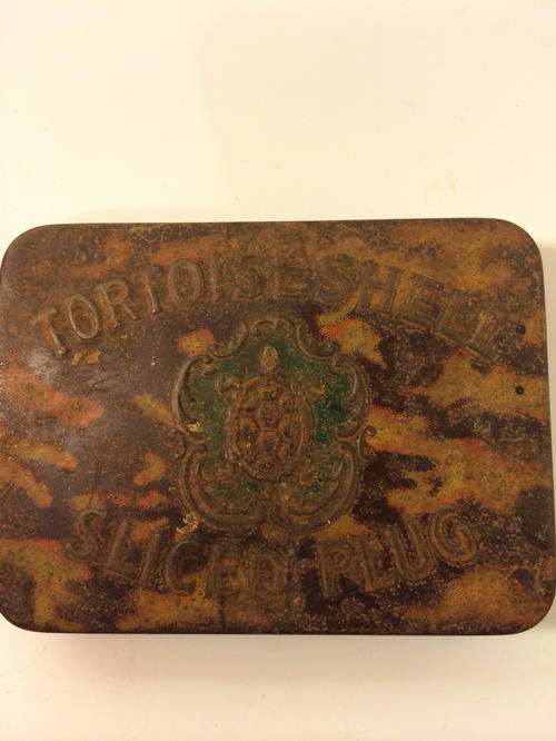 TortoisShell Sliced Plug Tin - See pictures for condition
