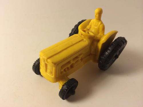 No.3 Fordson Dextra Farm Tractor Rubber Toy - Loose - Tomte Laerdal - Stavanger Norway