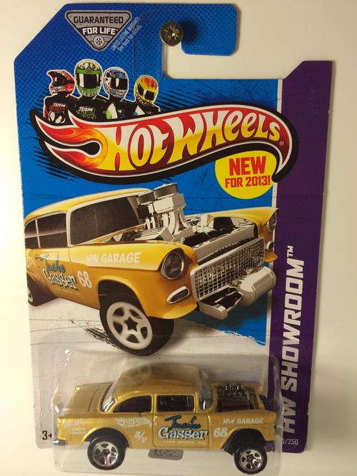 Hot Wheels - 55 Chevy Bel Air Gasser - 2013 Hot Wheels HW Showroom American Turbo New Casting