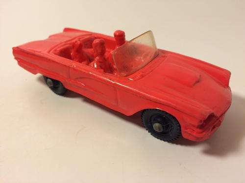 No.16 Ford Thunderbird Rubber Toy - Loose - Tomte Laerdal - Stavanger Norway