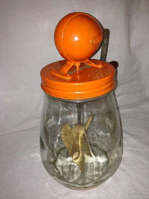 Vintage Butter Churn - Blow (Made in England) - Complete - bottle cracked