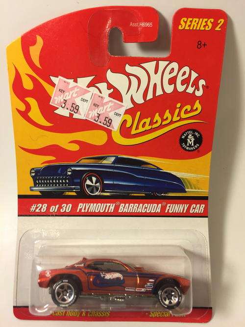 Hot Wheels - Orange - Plymouth Barracuda Funny Car - 2006 Hot Wheels Classics #28