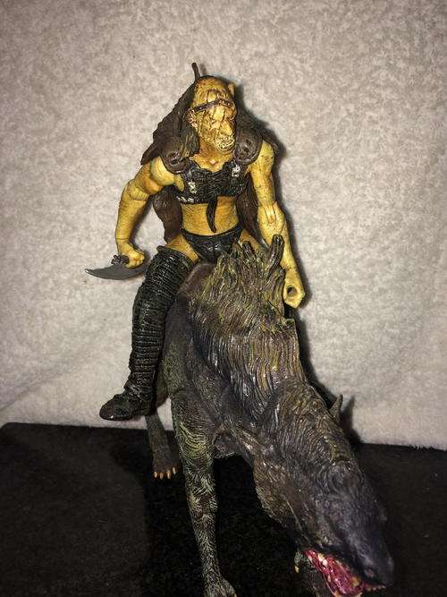 Lord of the Rings Sharku with Warg Beast Figurine
