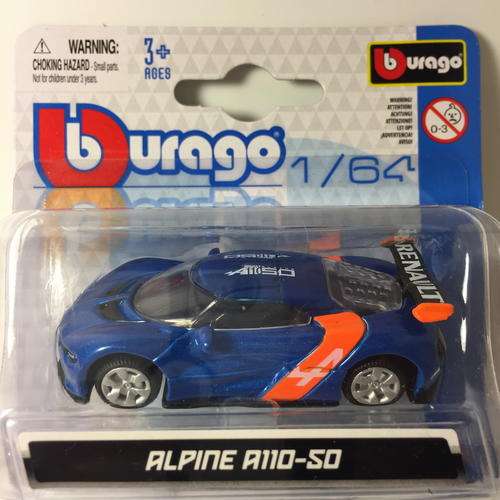Burago 1/64 - Renault Alphine A110-50 - Blue - Carded
