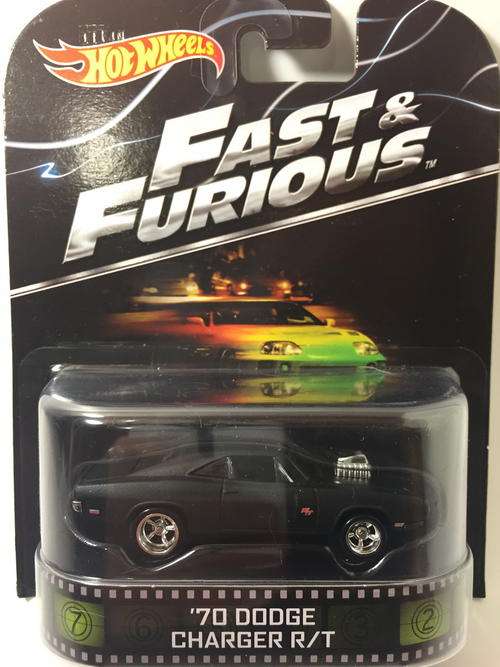 2014 Retro Entertainment Series Fast & Furious  - 70 Dodge Charger R/T  - Black - Long Card