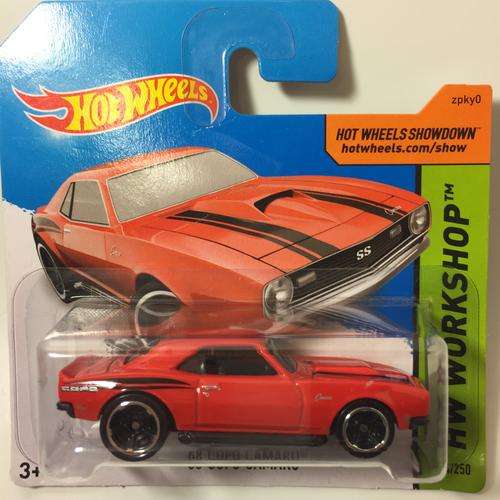 Hot Wheels - 68 COPO Camaro  - 2014 Hot Wheels HW Workshop Then and Now  - Red - Carded