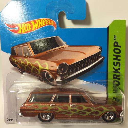 Hot Wheels - 64 Chevy Nova Station  - 2014 Hot Wheels HW Workshop Muscle Mania  - Bronze - Carded