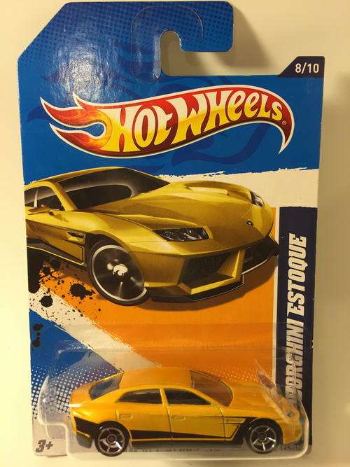 Hot Wheels- Lamborghini Estoque  - 2012 HW All Stars - Yellow - Long Card