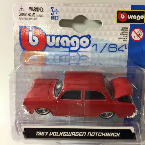 Burago - Red - 1967 Volkswagen Notchback - Burago 1/64