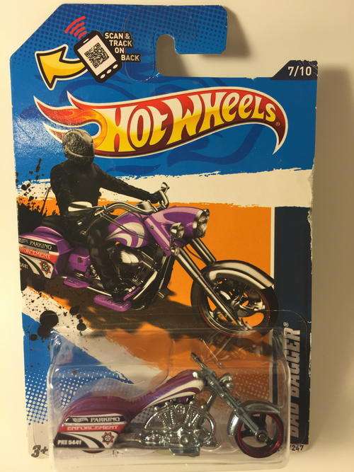 Hot Wheels - Bad Bagger - 2012 HW City Works - Blue - Long Card