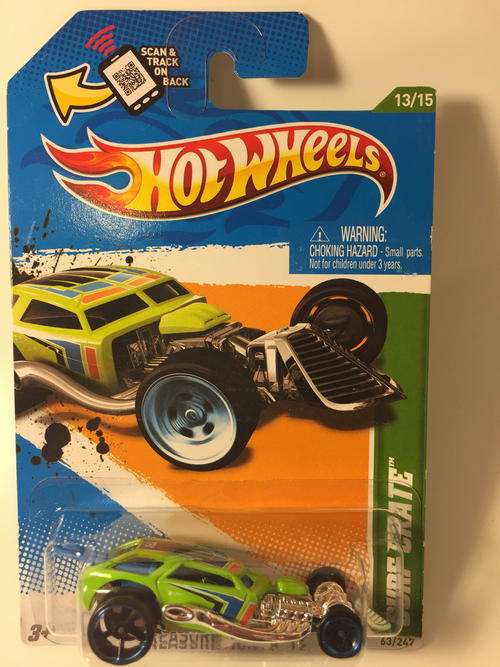 Hot Wheels - Surf Crate - 2012 Treasure Hunts - Green - Long Card