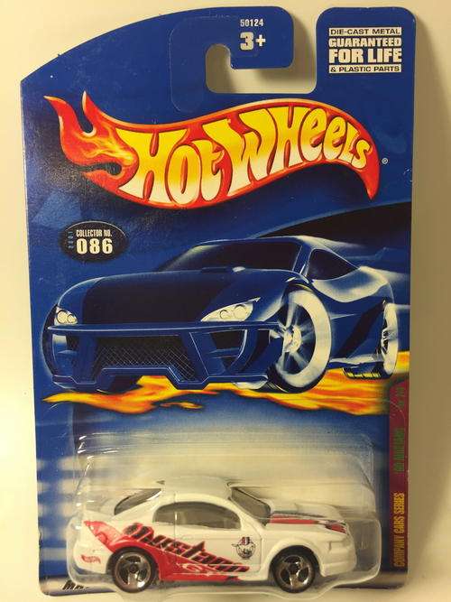 Hot Wheels - 99 Mustang - 2001 Company Cars Series #2  - White - Long Card