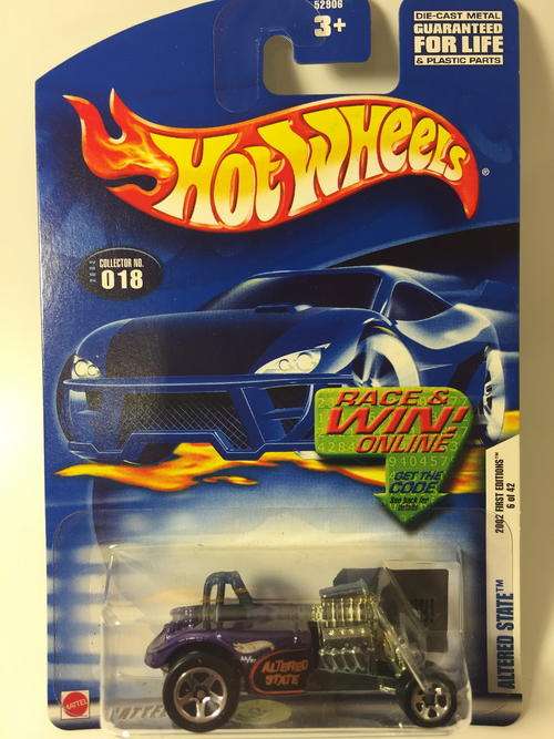 Hot Wheels - Altered State  - 2002 First Editions #6 - Purple - Long Card
