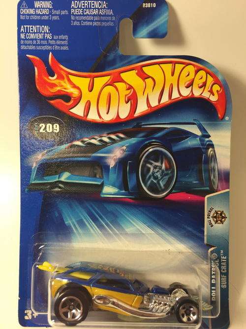 Hot Wheels - Surf Crate - 2004 Roll Patrol  - Yellow - Long Card