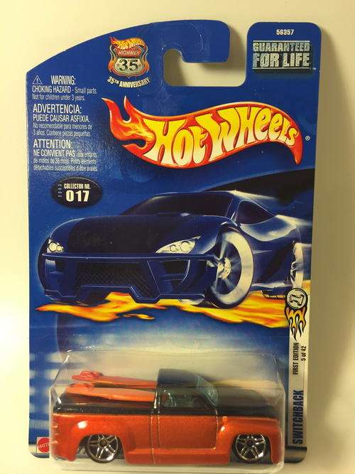 Hot Wheels - Switchback - 2003 First Editions #5  - Orange - Long Card