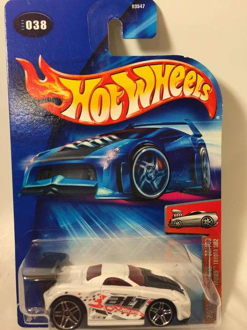 Hot Wheels - Tooned' Toyota MR2 - 2004 First Editions #38 - White - Long Card