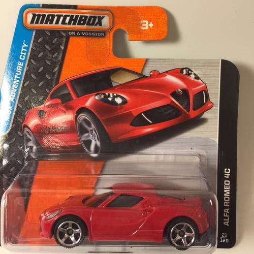 Matchbox - Red - Alfa Romeo 4C - 2015 MBX Adventure City