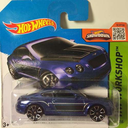 HW - Bentley Continental Supersports - 2015 Hot Wheels HW Workshop Speed Team  - Blue - Carded