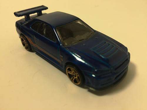HW - Nissan Skyline GT-R(R34) - 2014 Hot Wheels HW Workshop Muscle Mania  - Blue - Loose
