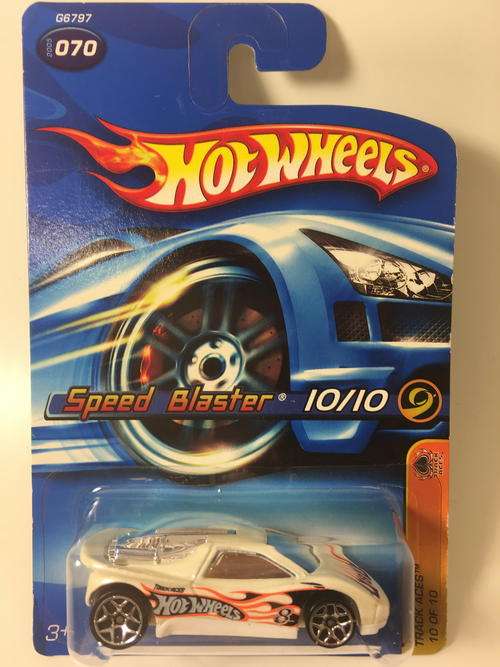 Hot Wheels - Speed Blaster - 2005 Track Aces #10  - White - Long Card