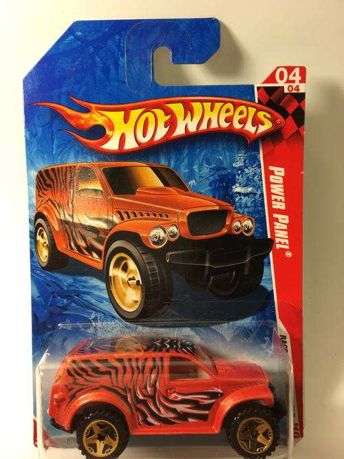 Hot Wheels - Power Panel - 2010 Race World - Volcano #04 - Orange - Long Card