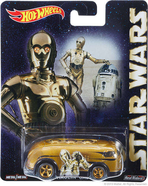 Hot Wheels - Haulin Gas - 2015 Pop Culture Star Wars - Gold - Long Card