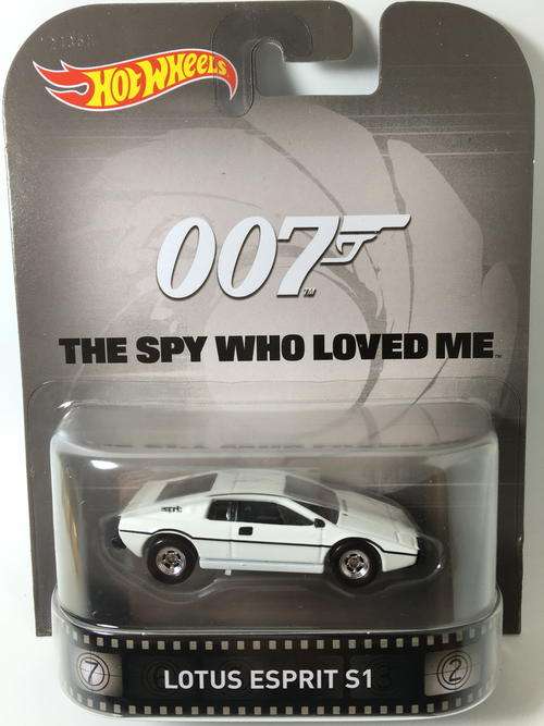 Hot Wheels - Lotus Esprit S1 - 2015 Entertainment Series The Spy Who Loved Me - White - Long Card