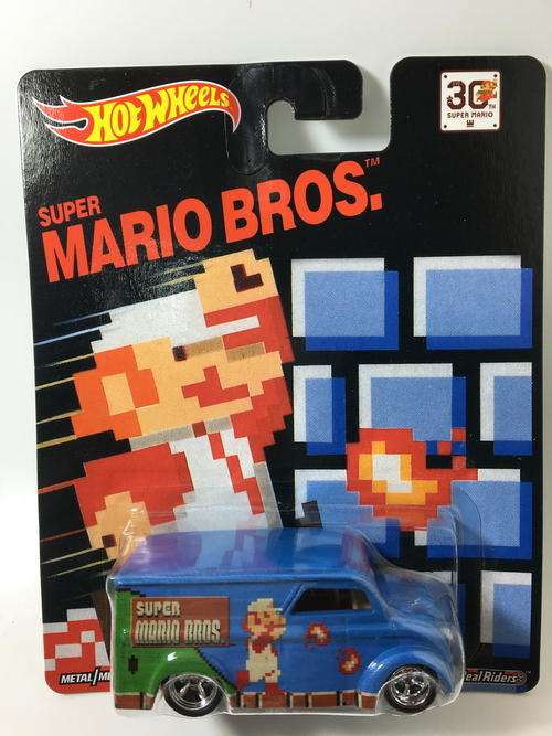 Hot Wheels-Dairy Delivery-2015 Pop Culture Super Mario Bros-Blue-Long Card