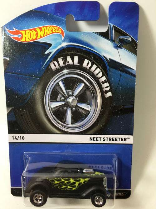 Hot Wheels-Neet Streeter-2015 Heritage Real Riders 14/18 -Black-Long Card