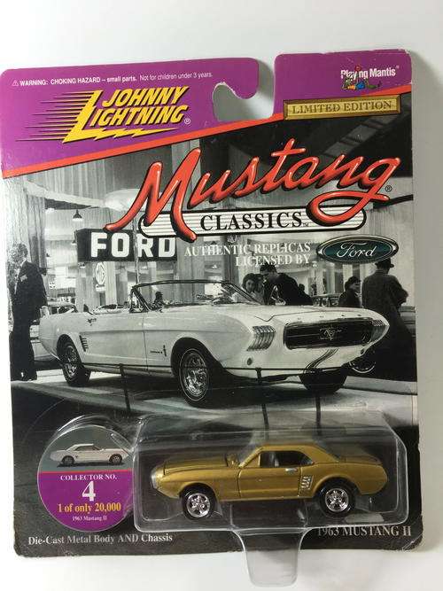 JL-1963 Mustang II-Johnny Lightning - Mustang Classics-Gold-Blister Pack-