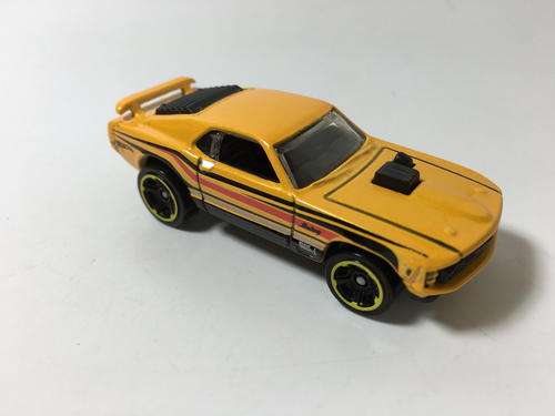Hot Wheels-70 Ford Mustang Mach 1-2014 Hot Wheels HW City Mustang 50th -Orange-Loose-