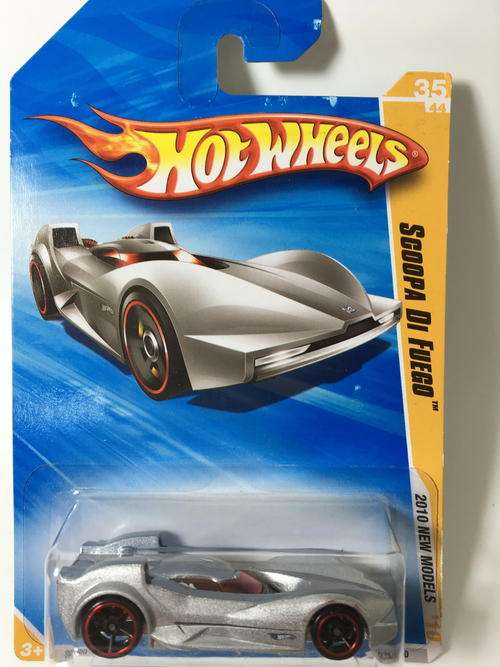 Hot Wheels-Scoopa Di Fuego-2010 New Models #35-Silver-Long Card-