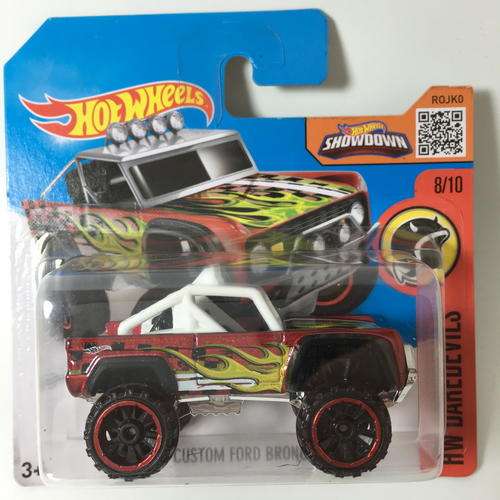 Hot Wheels-Custom Ford Bronco-2016 Hot Wheels  HW Daredevils-Red-Carded-