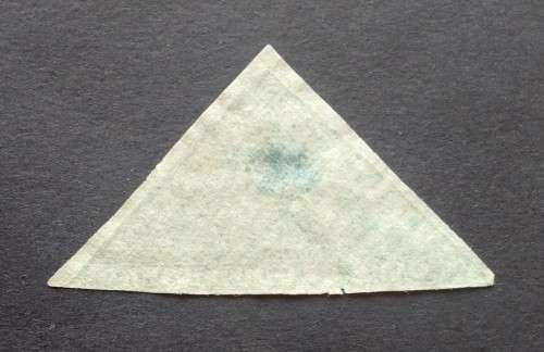1861 4 pence  Woodblock Triangle rare error milky blue rare stamp not used no gum,has been hinged.