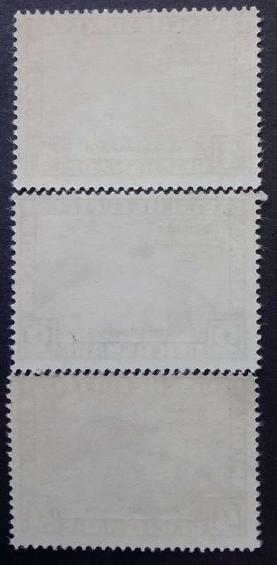 German luftpost mark 1-2-4 red ,blue and brown MNH in mint condition no wm.