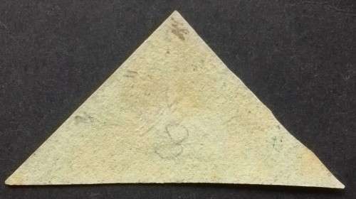 1855 1859 1 shilling dark green cape of good hope used no gum,