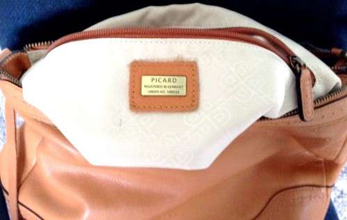 PICARD GENUINE LEATHER LADIES HAND BAG MEASURES