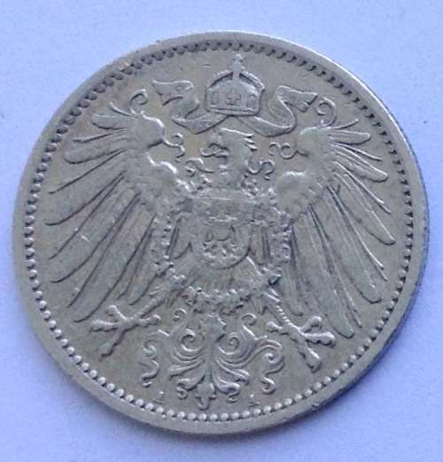 1905 A 1 Mark German Empire Silver Coin Eagle