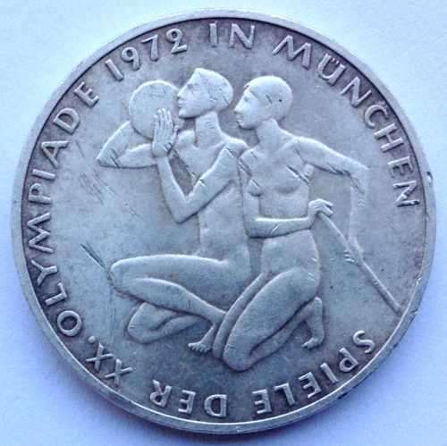 10 German Mark 1972 Munich Olympics  Silver