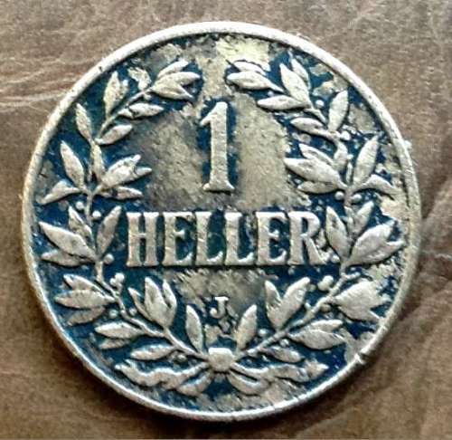 1 Heller 1907J German East Africa Good Condition rare