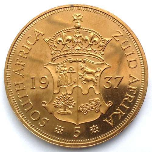 1937 South Africa Edward VIII Fantasy Crown in Capsule.
