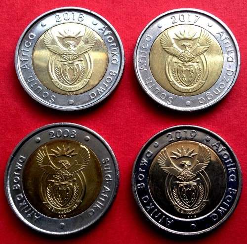 R5 - Five Rand Commemorative Mixed Coins AU-UNC, One Bit Takes the Lot