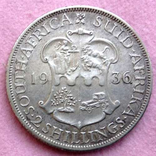 1936 SAU  Silver  Florin / 2 Shilling  Good Coin