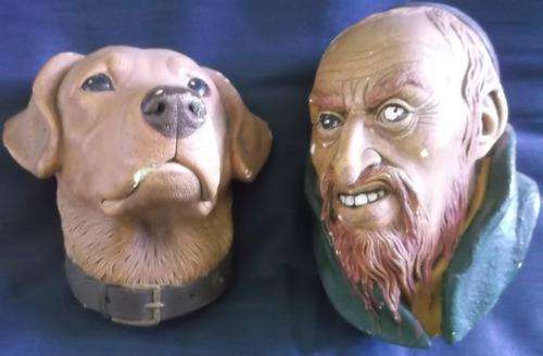 Rare Bossons Golden Labrador Dog and Bossens Head Fagin Wall Plaque