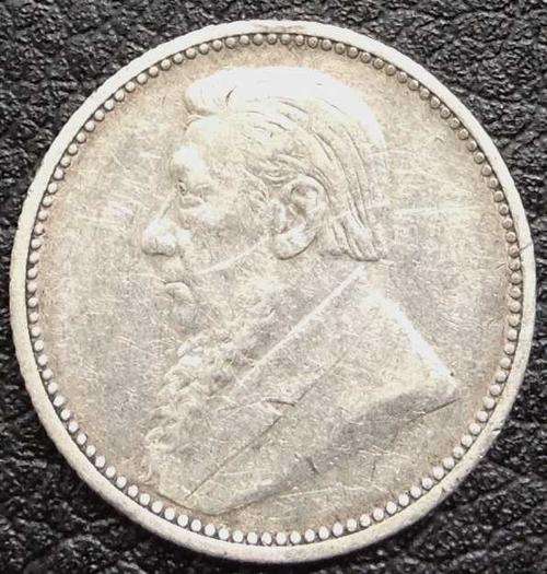 BARGAIN 1893 Paul Kruger ZAR Sixpence