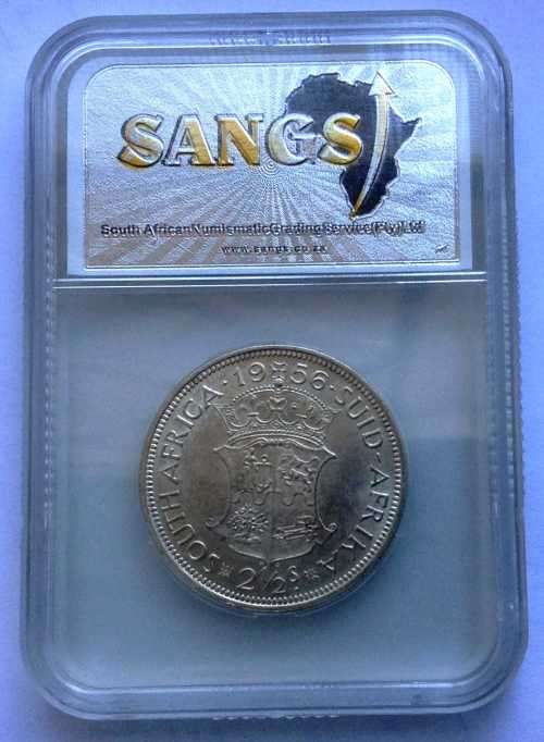 1956 South Africa 2 1/2 Shilling Silver  Coin