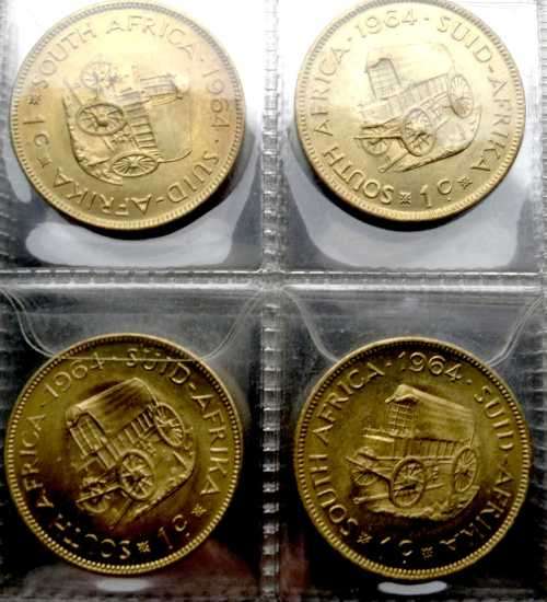 RSA, 1964 van Riebeeck 1c UNC! 4 available BID PER COIN