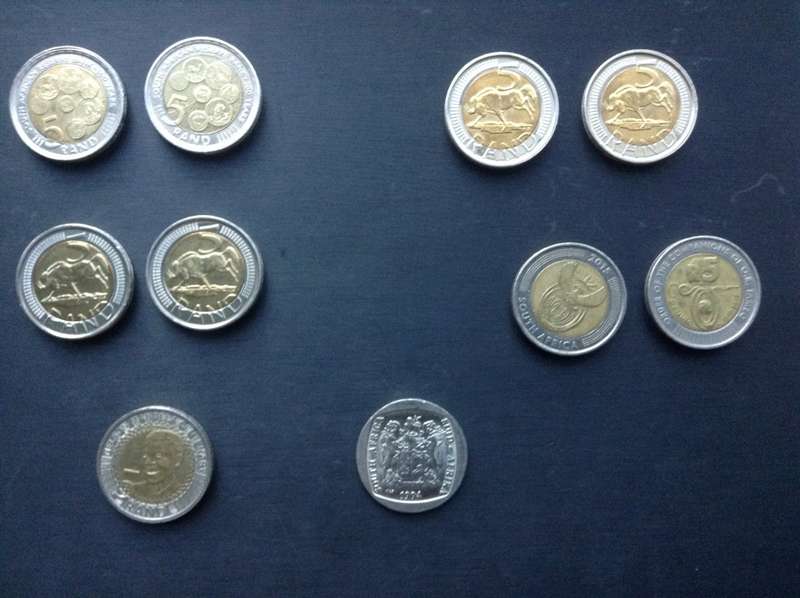 20 X Top Mixed 5 Rand Coins A/UNC  incl. used  collection book.